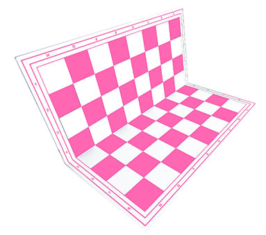 Schachbrett pink/rosa faltbar