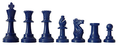 Schachfiguren blau